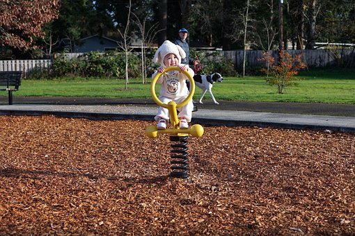 Baby, Meisje, Lente Rocker, Spelen, Kind