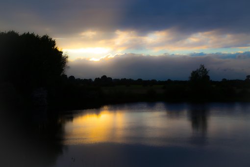 Sø, Natur, Skyer, Himmel, Udendørs