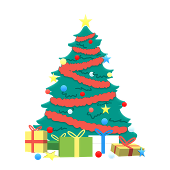 Free Christmas Tree Christmas Clip Art illustration and picture