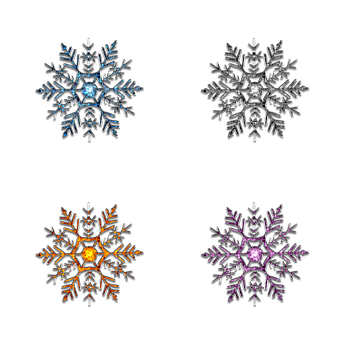 Free Snowflakes Multicolored illustration and picture