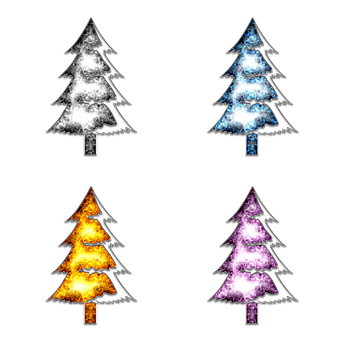 Free Christmas Trees Pattern illustration and picture