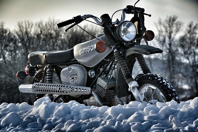 Motorcykel, Sne, Vinter, Kold, Natur