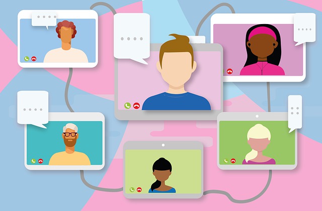 Free video conference call video call illustration
