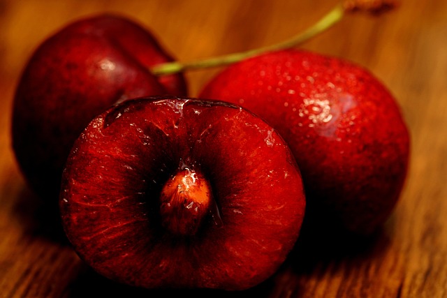 Kirsche, Candle Light, Obst, Flamme