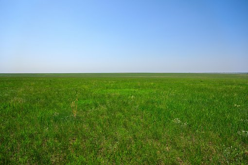 Lucht, Prairie, Achtergrond, Blauw