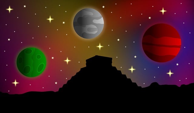 Free asteroid aurora comet illustration
