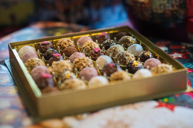 chocolates, truffle, christmas, sweets, cocoa, dessert