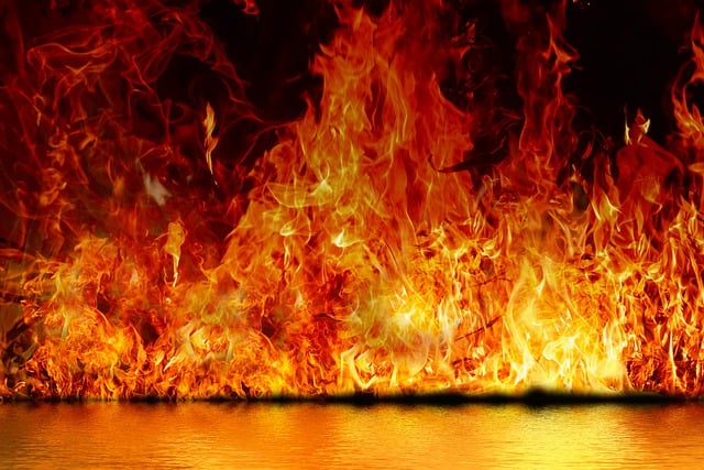 Free fire flames warmth illustration