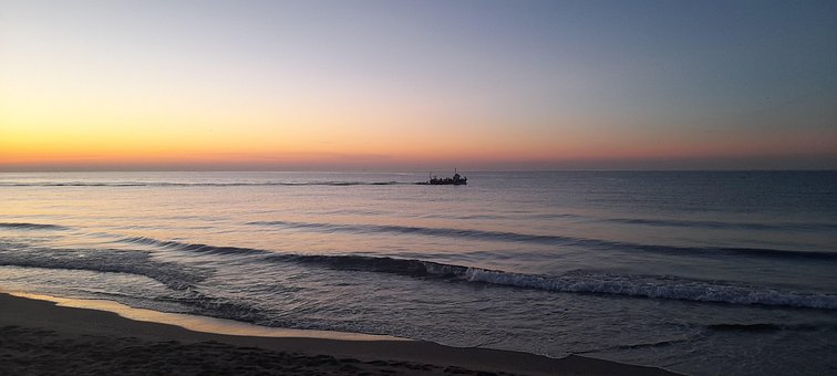 Free Boat Sunrise photo and picture