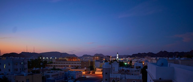 Pôr Do Sol, Muscat, Omã, Céu, Céu Azul