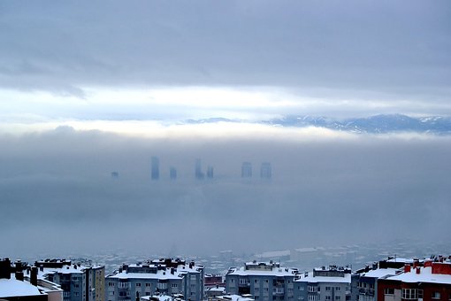 Natur, Stadt, Nebel, Neblige Landschaft