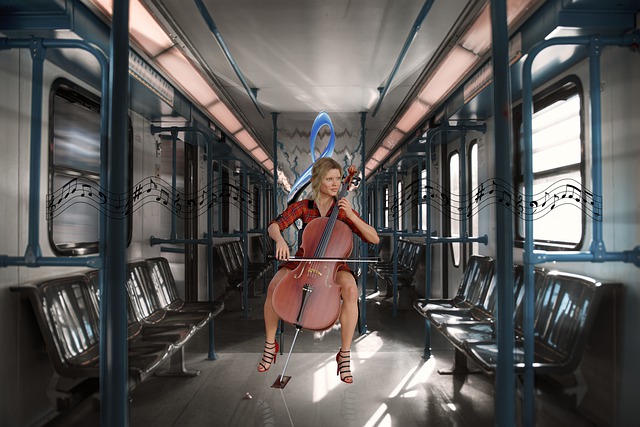 Free metro woman music illustration