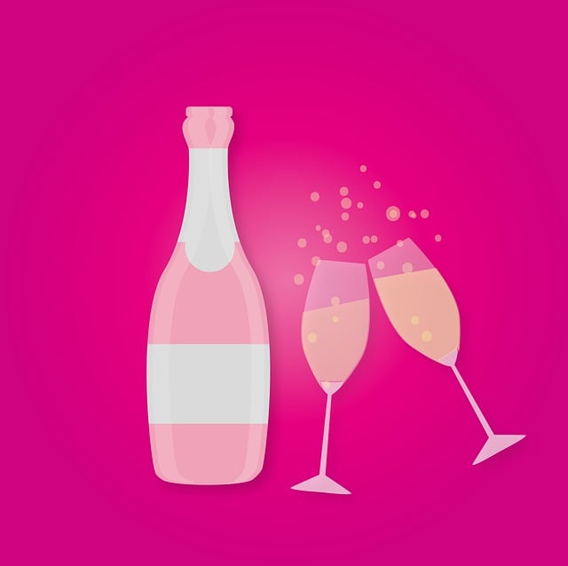 Free sparkling wine celebration new year's day illustration
