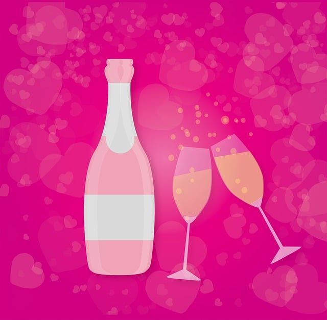Free sparkling wine celebration new year's day illustration
