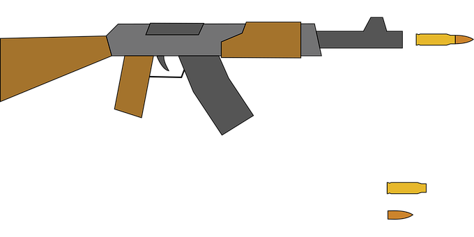 Free Machine Gun Bullet vector and picture