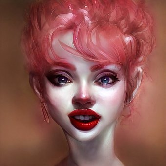 Mädchen, Frau, Gesicht, Digital, Blass