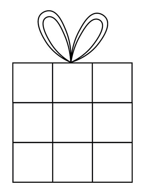 Free gift coloring color page illustration