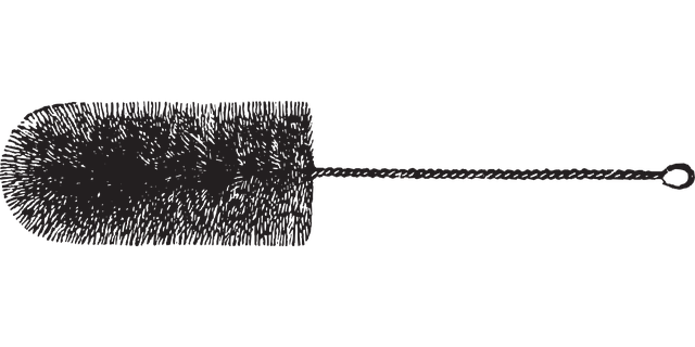 Free vintage bottle brush illustration
