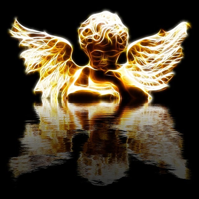 Free angel peace love illustration