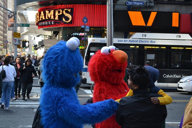 Grover, Elmo, Straße, Stadt, Maskottchen