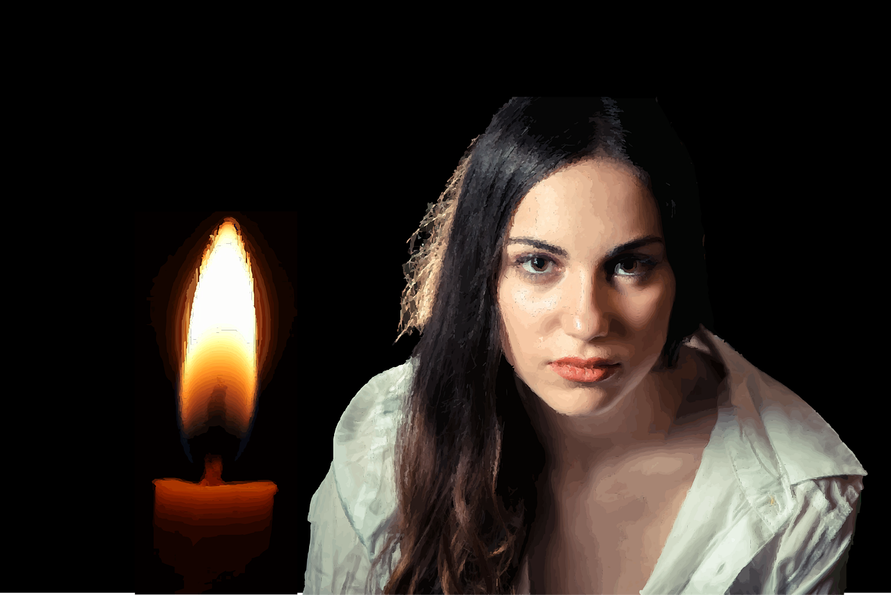 download-girl-candle-dark-royalty-free-vector-graphic-pixabay