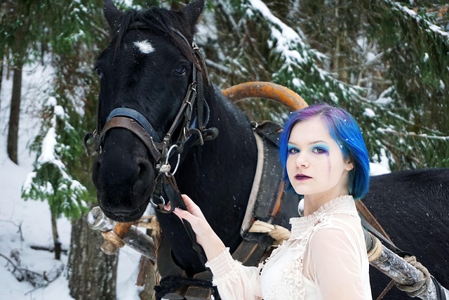 Free Young Woman Horse photo and picture