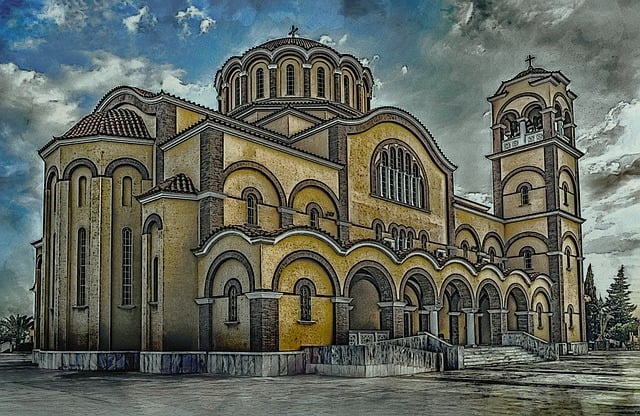 Free church architecture monastery illustration
