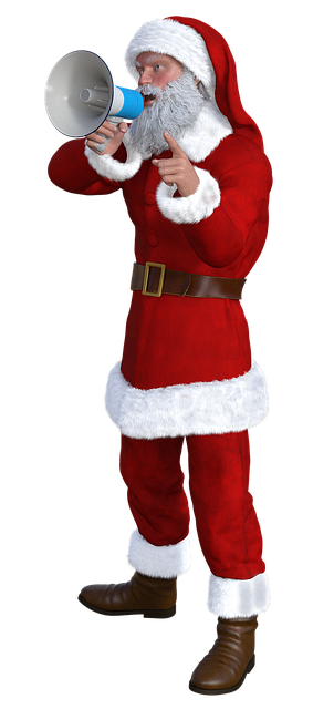 Free Santa Claus Megaphone illustration and picture