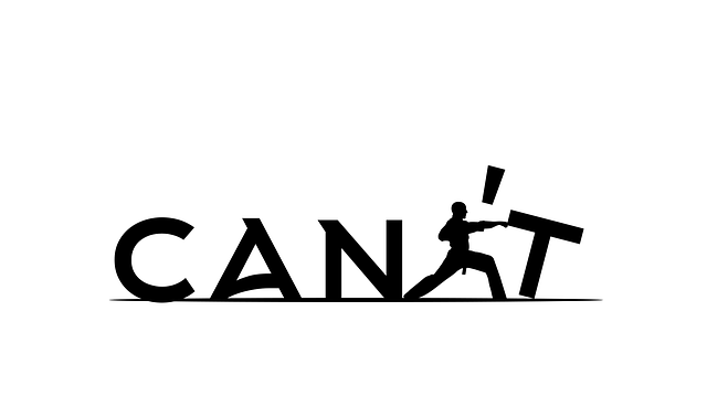 Free motivation silhouette can't vector