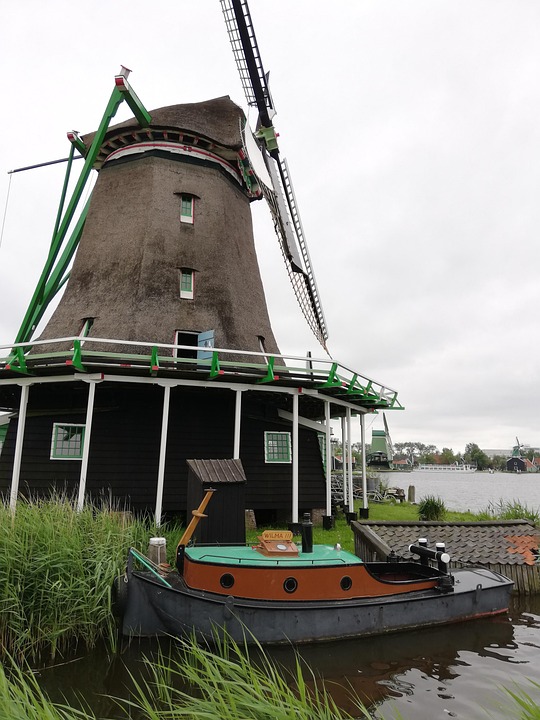 Boat Zaanse Schans Windmill Free photo on Pixabay Pixabay