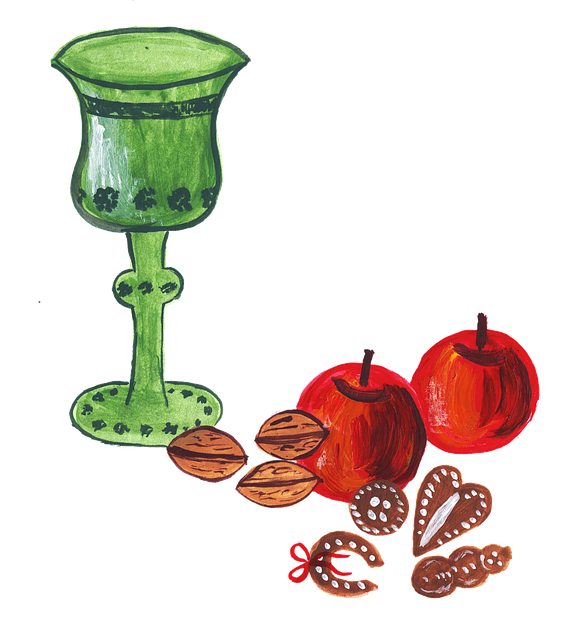 Free cup apple gingerbread vector