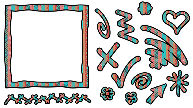 Free copy space decorative zigzag scribbles chevron illustration