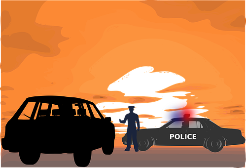 Checkpoint, Politi, Silhuet
