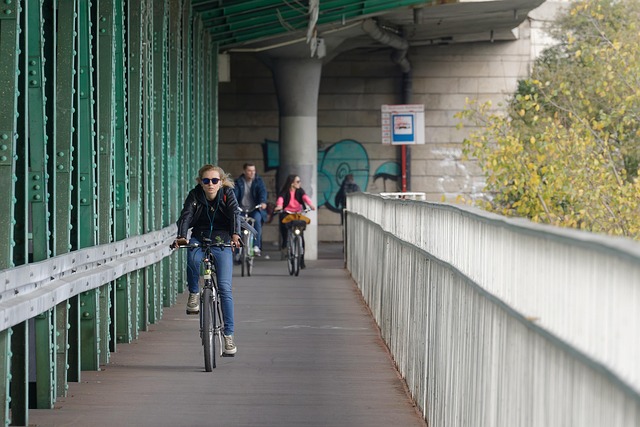 Free Bridge Bicycling photo and picture