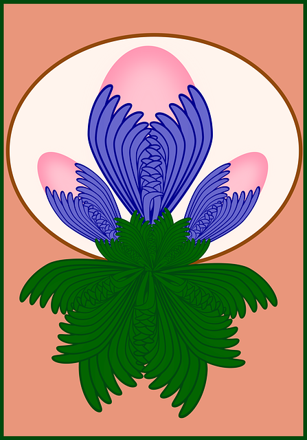 Ornament, Blume, Postkarte, Dekoration