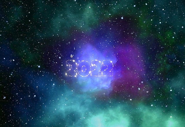 Free new year's day space stars illustration