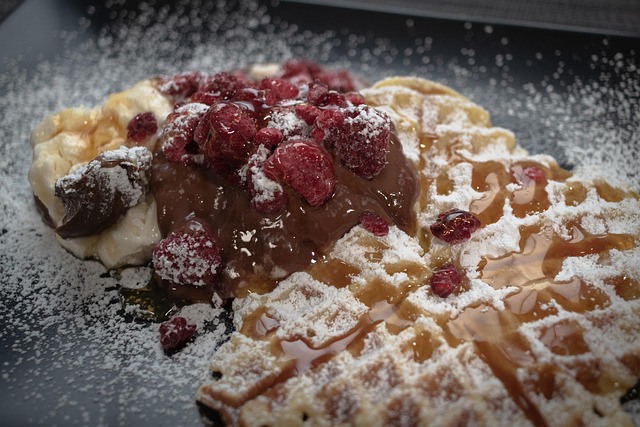 Free Waffle Dessert photo and picture