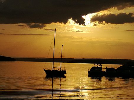 Free Sunset Boat photo and picture