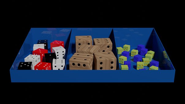 Dado, Juegos, Cubo, Caja, Madera