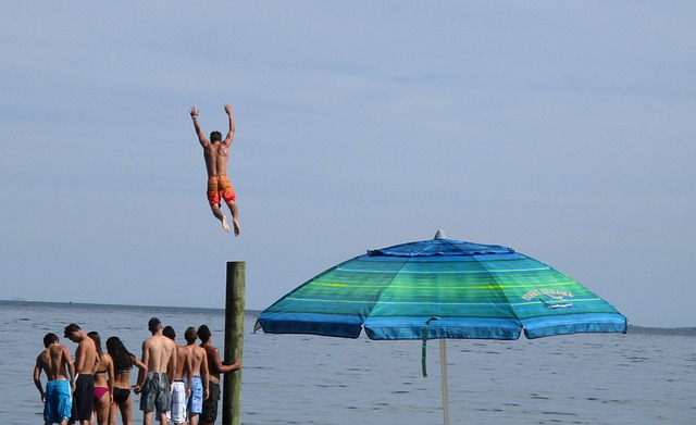Free Diving Jump photo and picture