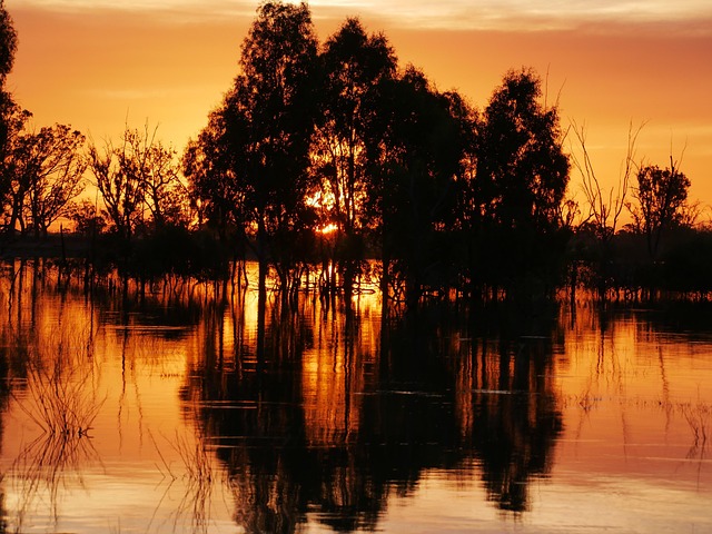 Free Sunset Reflection photo and picture