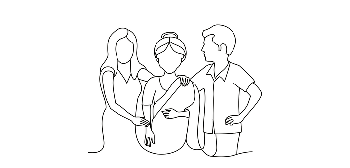 Free Family Line Art illustration and picture