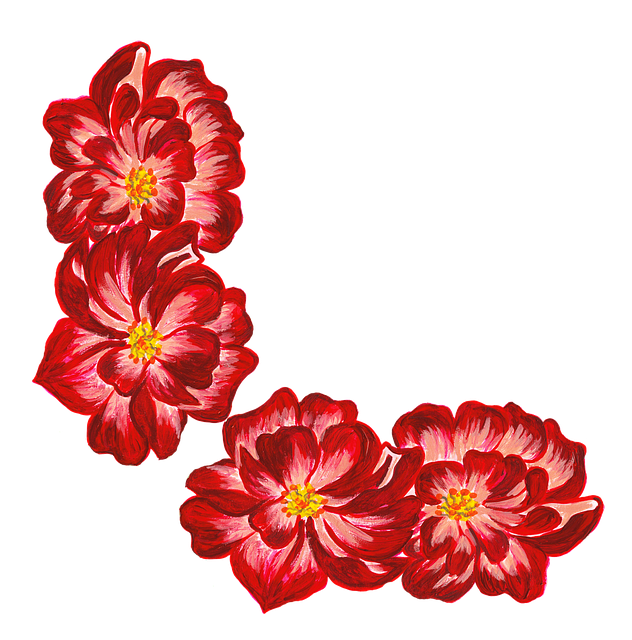 Free roses border watercolor vector