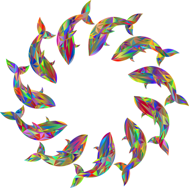 Free whale nature low poly vector