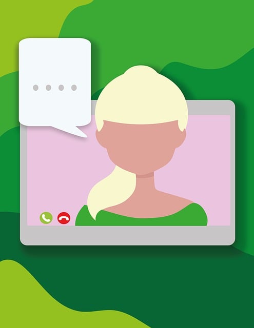 Download free HD stock image of Woman Video Conference Free woman video conference screen illustration