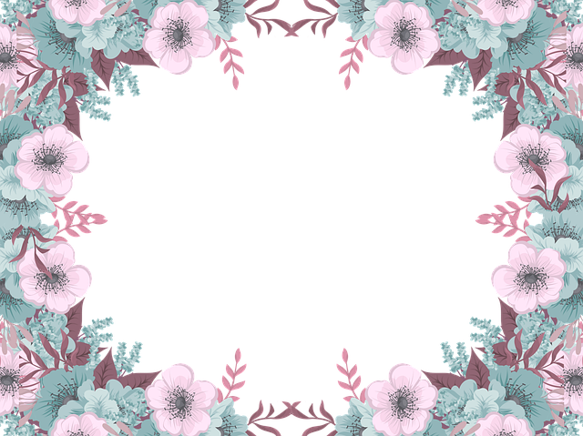 Download free HD stock image of Flower Frame Free flower frame vintage illustration