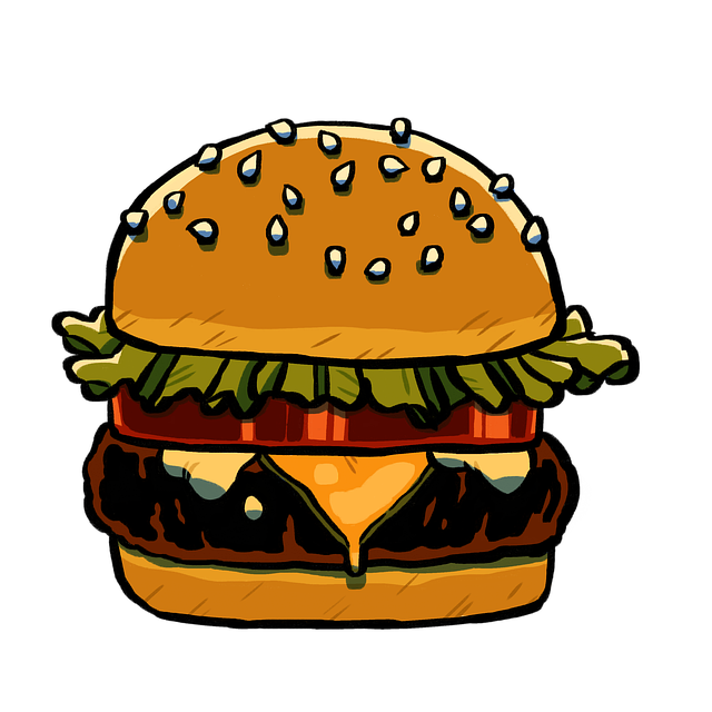 Free fast food burger hamburger illustration