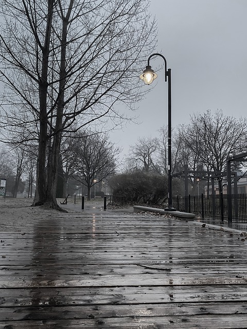 Regn, Humør, Lyktestolpe, Speilbilde