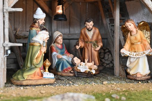 Kerstmis, Kerststal, Maria, Josef, Engel
