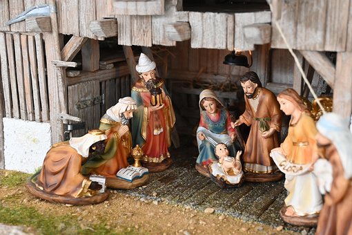 Kerstmis, Kerststal, Maria, Josef, Jezus